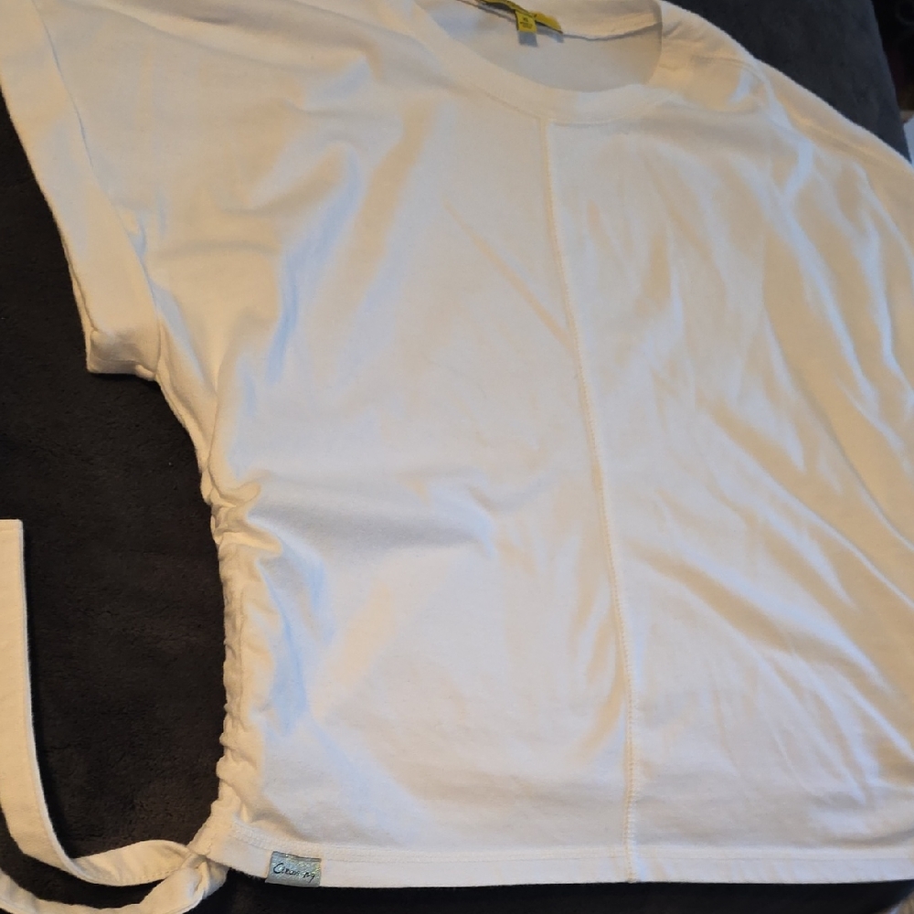 Circus by Sam Edelman Cream Side-Tie Muscle Tee